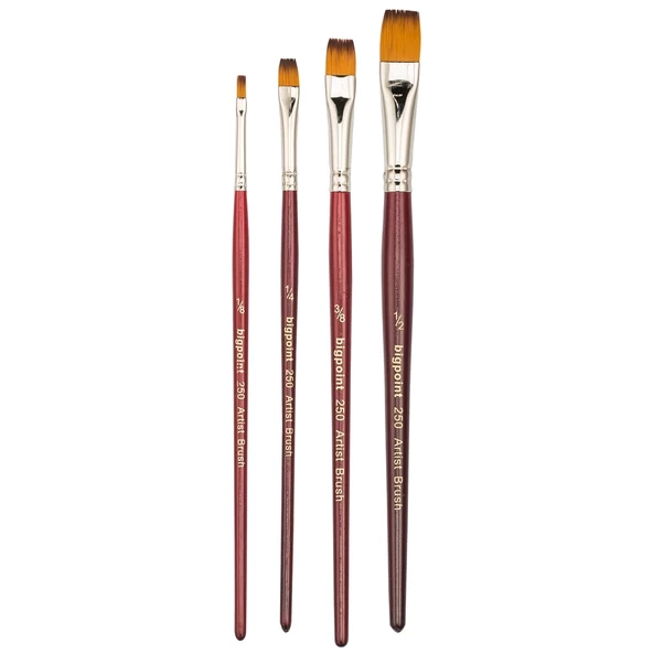 Bigpoint 250 Serisi Sentetik Kıl Düz Kesik Fırça No: 1/8 12'li Kutu ürün görseli