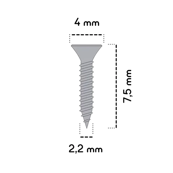 7,5 mm Mini Hobi Vidası Nikel 1000 Adet - 2