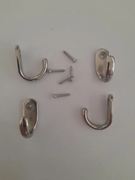 Büyük Fincan Askı Nikel Dekoratif Tekli Bijuteri Askılık Aksesuarı 4 Adet