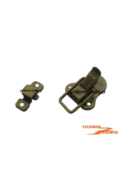 2 Adet Çanta Tokası Antik Renk Bavul Kilidi Dolap Kilidi Mandallı Kilit - 3