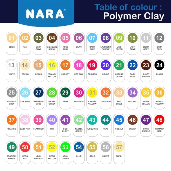 Nara Polimer Kil 55 Gram PM04 Chocolate 6'lı Şirink - Resim 3