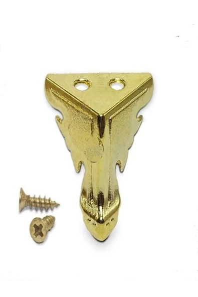 Metal Kutu Ayağı Kelebek Model Gold (3,5x2,8cm) Vida Hediyeli (4 Adet)