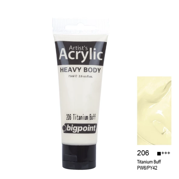 Bigpoint Akrilik Boya 75 ml Titanium Buff 206 ürün görseli