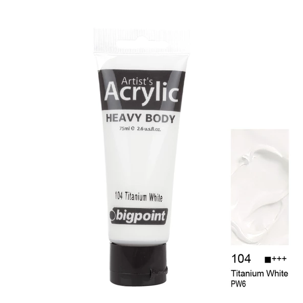 Bigpoint Akrilik Boya 75 ml Titanium White 104 ürün görseli
