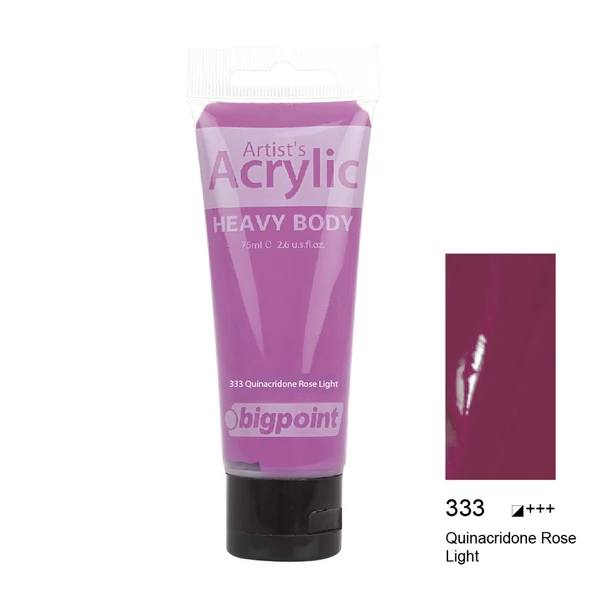 Bigpoint Akrilik Boya 75 ml Quinacridone Rose Light 333 ürün görseli