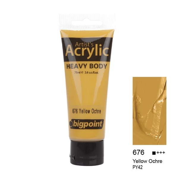 Bigpoint Akrilik Boya 75 ml Yellow Ochre 676 ürün görseli