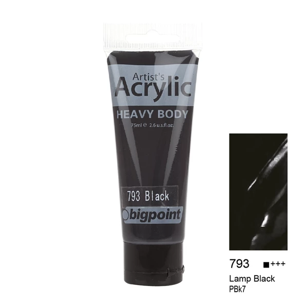 Bigpoint Akrilik Boya 75 ml Lamp Black 793 ürün görseli