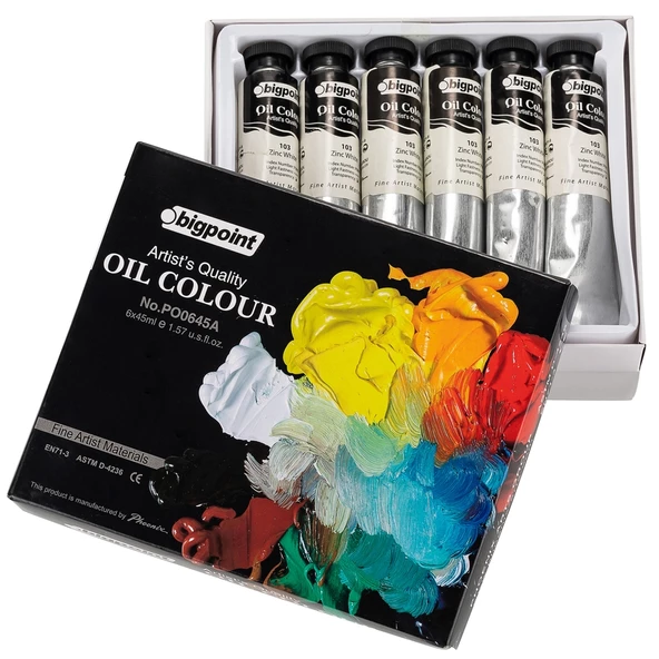 Bigpoint Yağlı Boya 45 ml Zinc White 103 6'lı Kutu - Resim 3