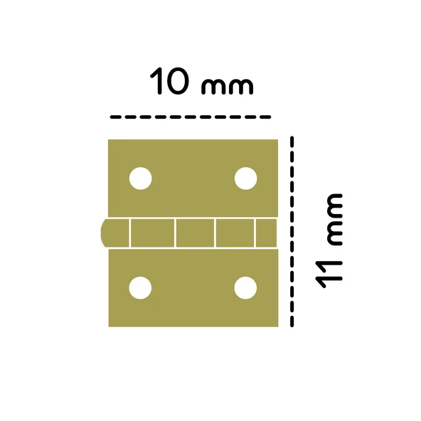 Mini Tavla Menteşe 100 Adet 10x11 mm - 3