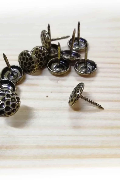 50 Adet 11 mm Petek Kabara Raptiye Hobi Çivisi Koltuk Çanta Tasarım Aksesuar Süsü - 5