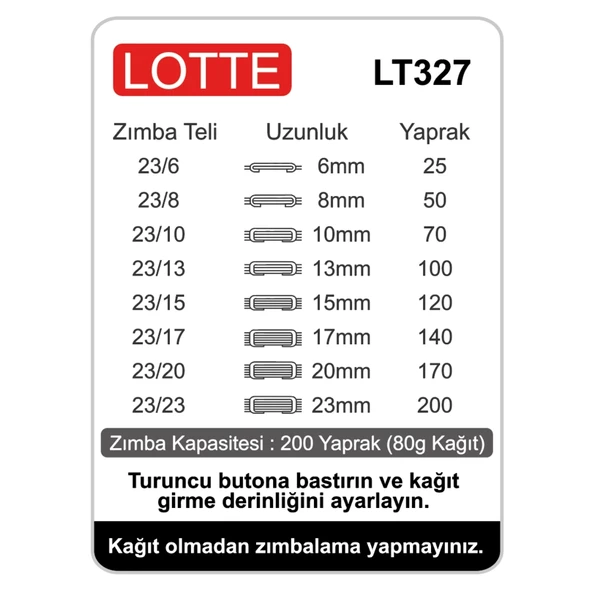 Lotte Zımba Makinesi Arşiv Tipi 200 Yaprak - 2