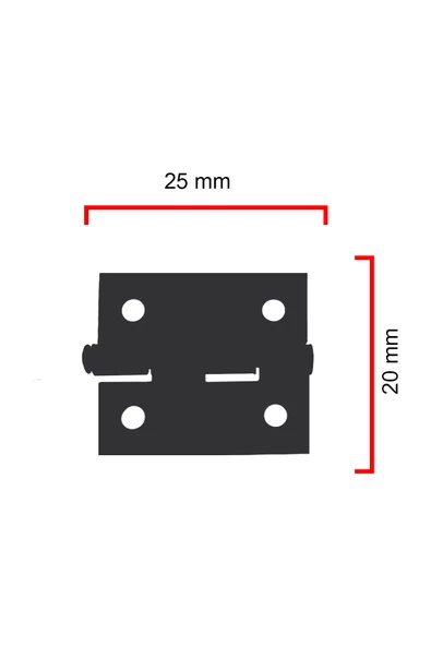 Klasik Menteşe 20 Adet Oksit 20x25 mm Kutu ve Sandık Menteşesi Hobi Maket - 2