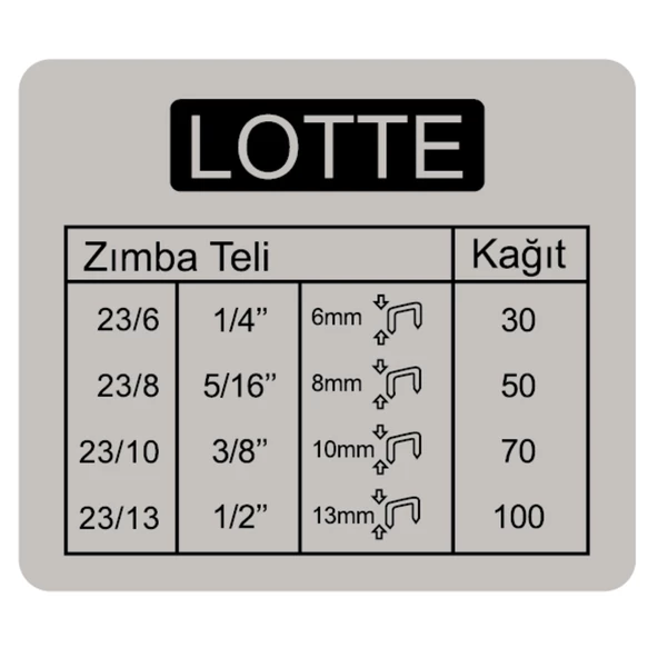 Lotte Zımba Makinesi Arşiv Tipi 100 Yaprak - 2