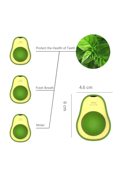 Avokado Catnip Kedi Çimi 360 Derece Dönen Kedi Nanesi Oyuncağı - 2