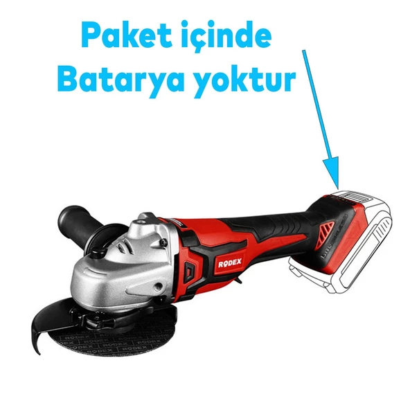 Rodex RPX2155 Akülü Avuç Taşlama Kömürsüz 125 mm 20V Bataryasız - 2