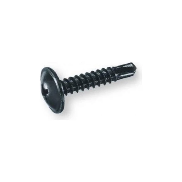 Rysb 3,9x19 mm 100 Adet Siyah Pul Başlı Matkap Uçlu Vida Otomatik Vida