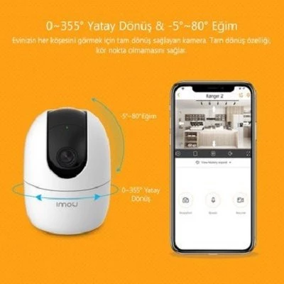 Imou IPC-A22EP-G  İç Ortam PT Kamera (Ranger 2 1080P FULL HD) WİFİ BEBEK KAMERA