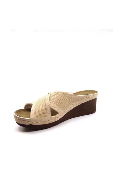 Aryan 55-753 Orto Pedik Dolgu Topuk Kadın Günlük Terlik - 6