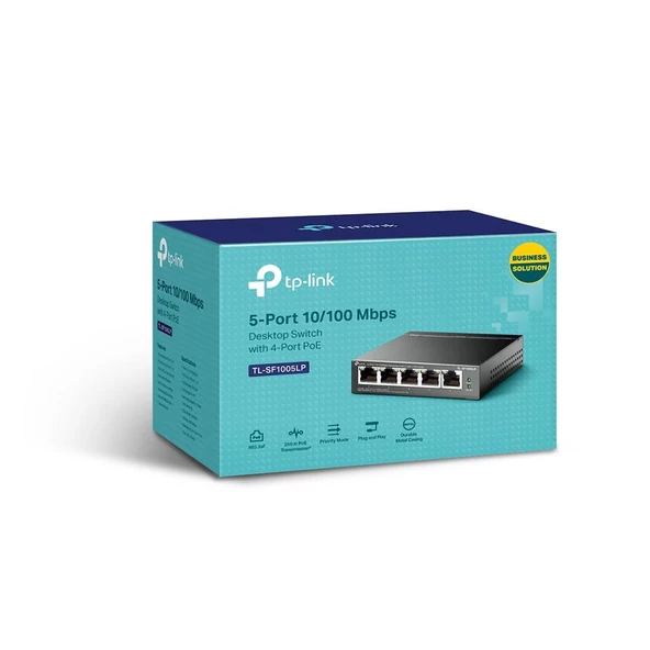 TP-LINK TL-SF1005LP 5 PORT 10/100 4 POE SWITCH