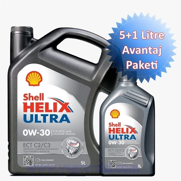 SHELL HELİX ULTRA ECT C2/C3 0W30 6 LİTRE AVANTAJ PAKETİ