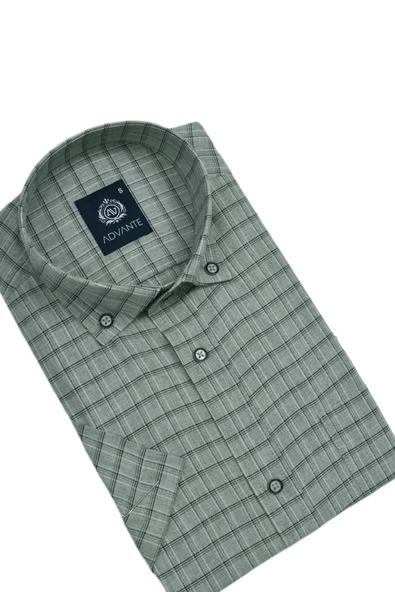 Erkek Klasik Kısa Kol Gömlek BGL-ST02997 - Resim 5