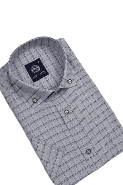 Erkek Klasik Kısa Kol Gömlek BGL-ST02997 - Resim 4