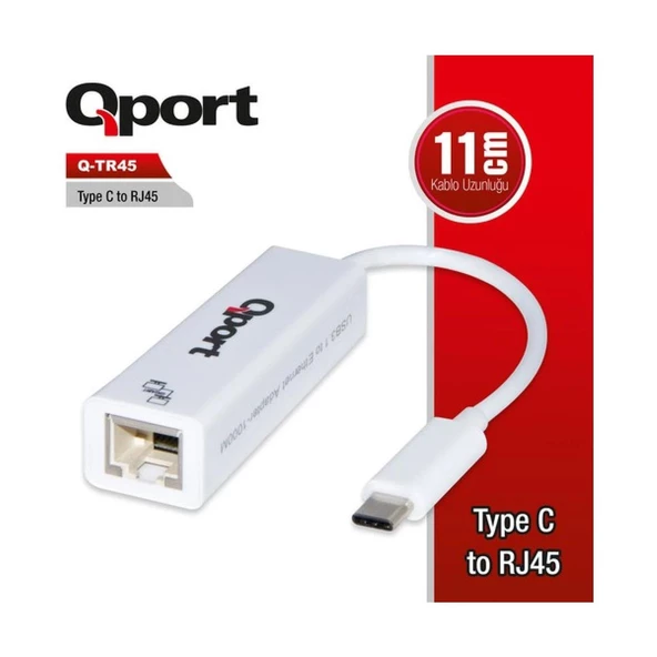 Qport Q-TR45 TYPE-C TO RJ45 Çevirici GİGABİT NETWORK CONVERTER