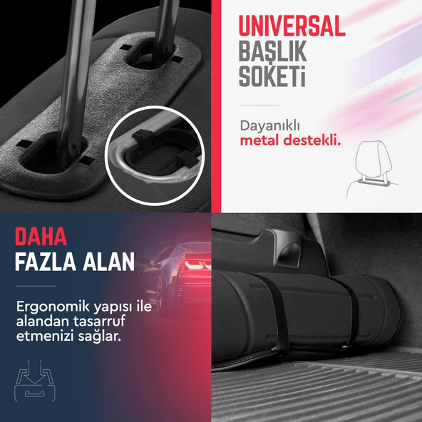 Otom Active Pro Serisi Koruyucu Oto Koltuk Minderi Siyah - 5