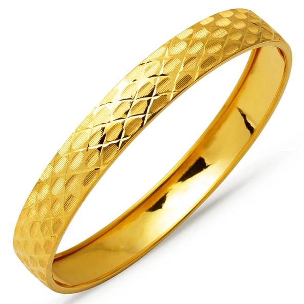 Baklava Desenli 14 Ayar Altın Hediyelik Bilezik ürün görseli 1