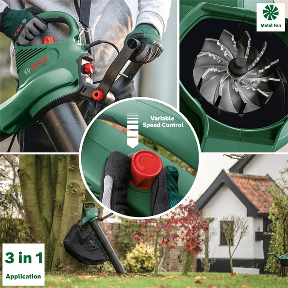 Bosch Universal Garden Tidy 3000 Yaprak Üfleme 06008b1001 - 3