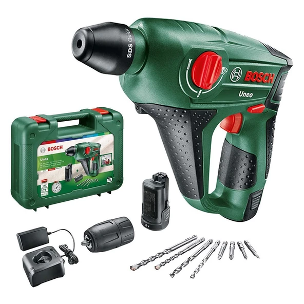 Bosch Uneo 12 V Çift Akülü Darbeli Delme Vidalama Makinesi - 060398400E