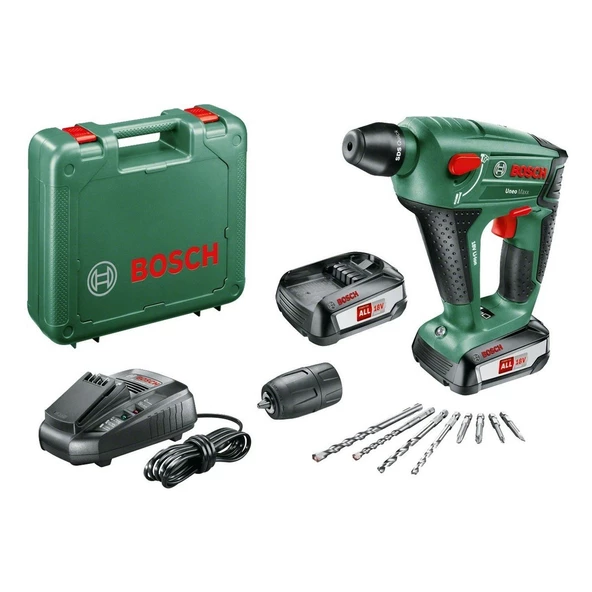 BOSCH UNEO Maxx 18 V (2,5 Ah Çift Akü) Akülü Kırıcı / Delici - 0603952327