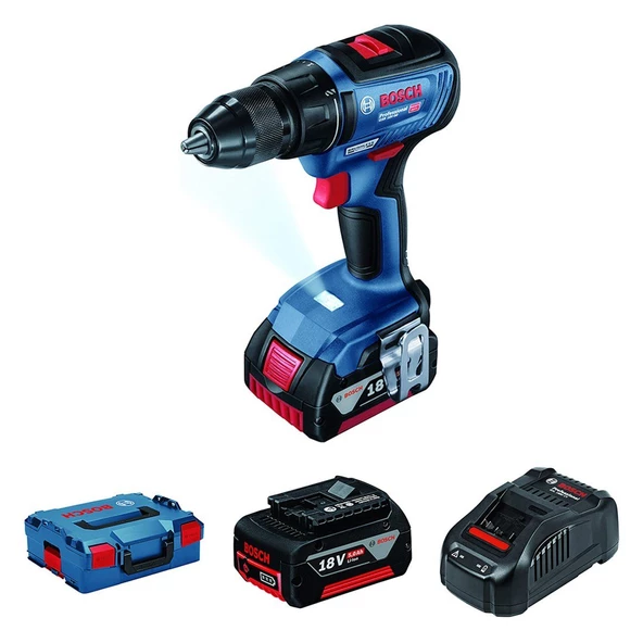 Bosch Professional GSR 18V - 50 18W 5ah Çift Akülü Delme Vidalama - 06019h5001