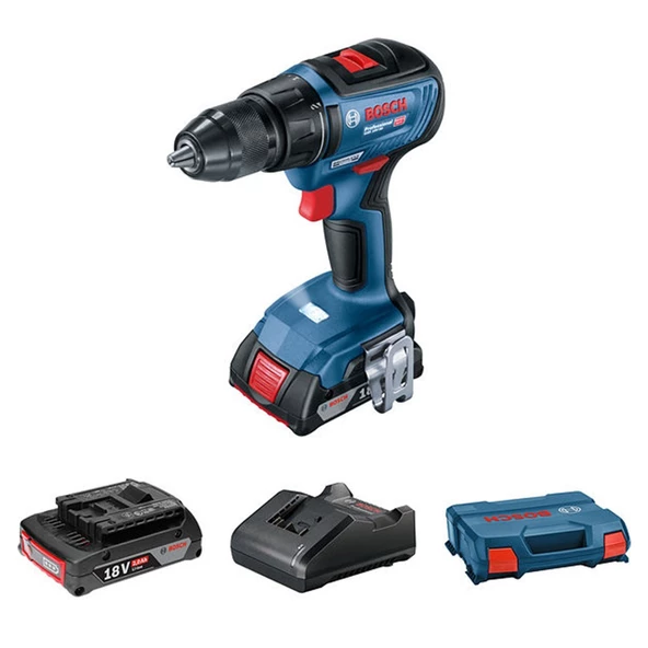 Bosch Professional Gsr 18v-50 2ah 18V Çift Akülü Delme Vidalama - 06019h5000