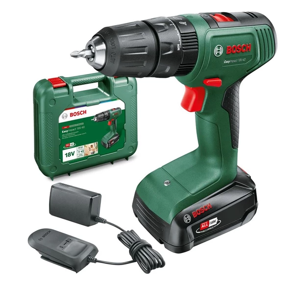 Bosch EasyImpact 18V-40 Akülü Darbeli Vidalama (Tek Akü, 2,0 Ah) - 06039D8107