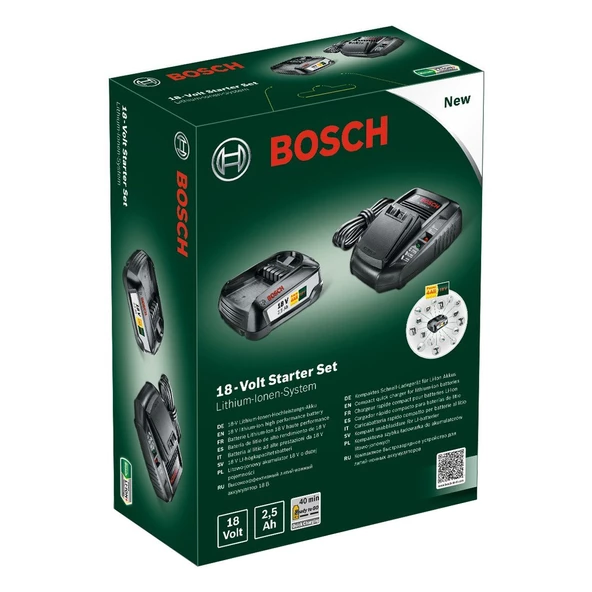 Bosch 18 Volt Starter Kit 2 5 Ah+Şarj Cihazı - 1600A00K1P - 2