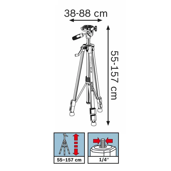 Bosch Professional BT 150 Professional Tripod - 0601096B00 - 7