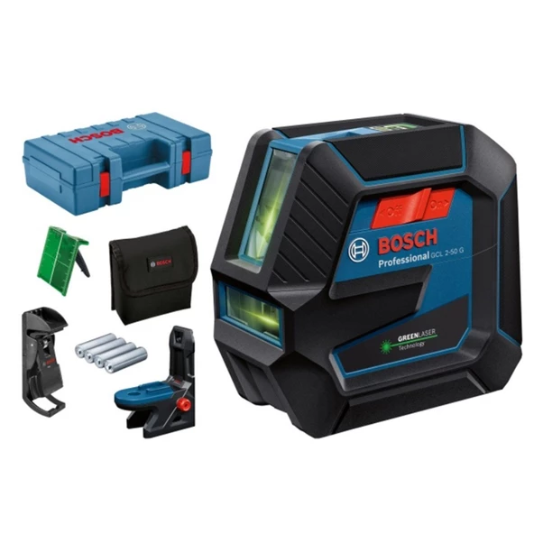 Bosch Professional GCL 2-50 G + RM10 + Tavan Kıskacı Hizalama Lazeri - 0601066M02