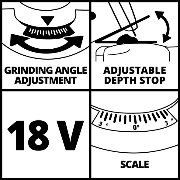 Einhell GE-CS 18 Li-Solo Akülü Bileme Makinesi - 4499940 - 9