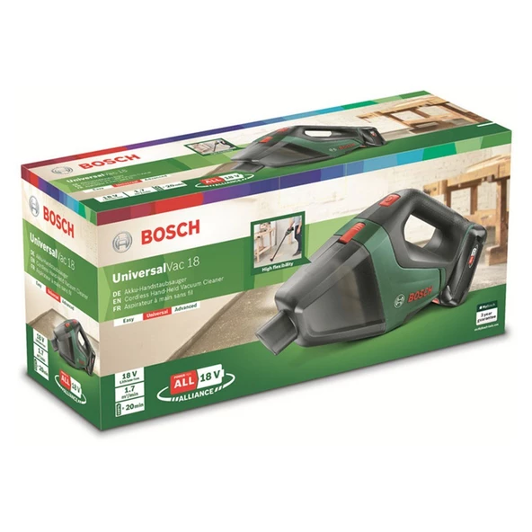 Bosch UniversalVac 18 2.5Ah Tek Akülü El Süpürgesi - 06033B9103 - 7
