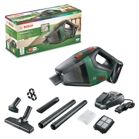 Bosch UniversalVac 18 2.5Ah Tek Akülü El Süpürgesi - 06033B9103