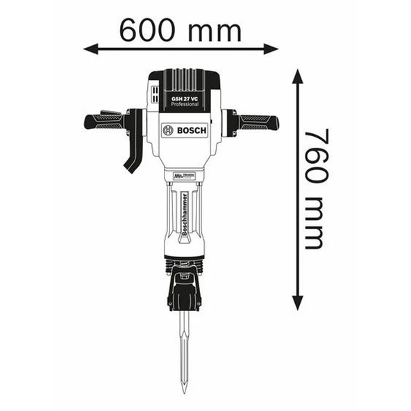 BOSCH Professional GSH 27 VC Kırıcı 29,5 Kğ - 061130A000 - 2