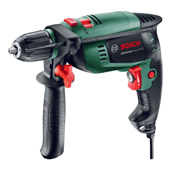 Bosch UniversalImpact 6700 Darbeli Matkap + 5 Aksesuar Seti - 0603131007 - 2