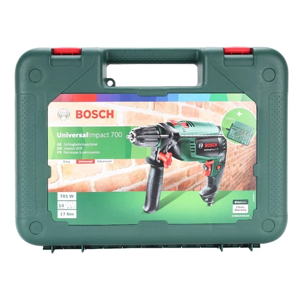 Bosch UniversalImpact 700 Darbeli Matkap + 19 Parça Aksesuar Set - 060313100B - 5