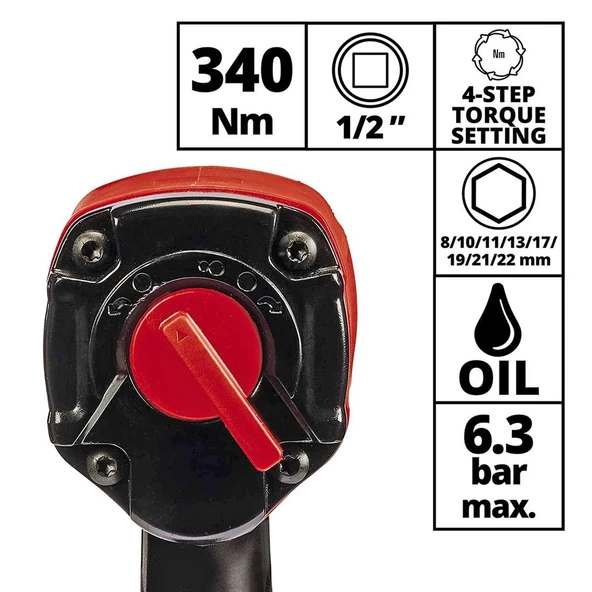 Einhell TC-PW 340 Havalı Somun Sökme - 4138950 - 3