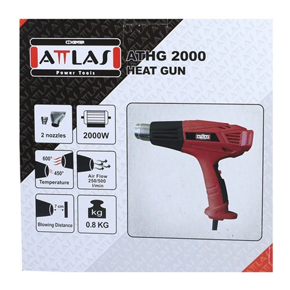 Attlas Athg 2000 Sıcak Hava Tabancası 2000W A0801036