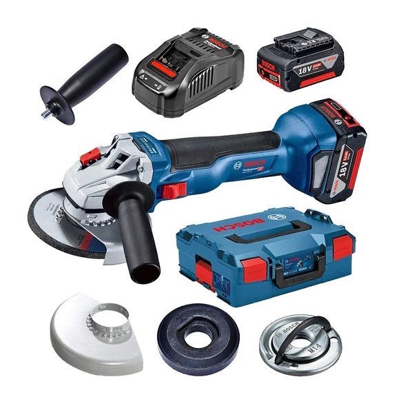 Bosch Professional GWS 18V-10 Taşlama ( 2x5.0Ah L-Boxx 125 mm ) - 06019j4004