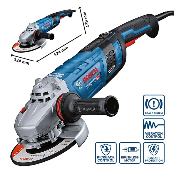 Bosch Professional GWS 30-230 B Büyük Taşlama - 06018G1000 - 2