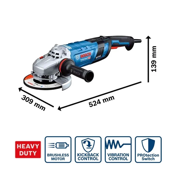 Bosch Professional GWS 30-180 PB Büyük Taşlama Makinesi - 06018G0100 - 2