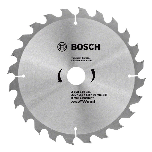 BOSCH Ahşap Daire Testere Optiline Eco 230*30 24 Diş - 2608644381